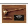 PG2786 Walnut Gavel Plaque